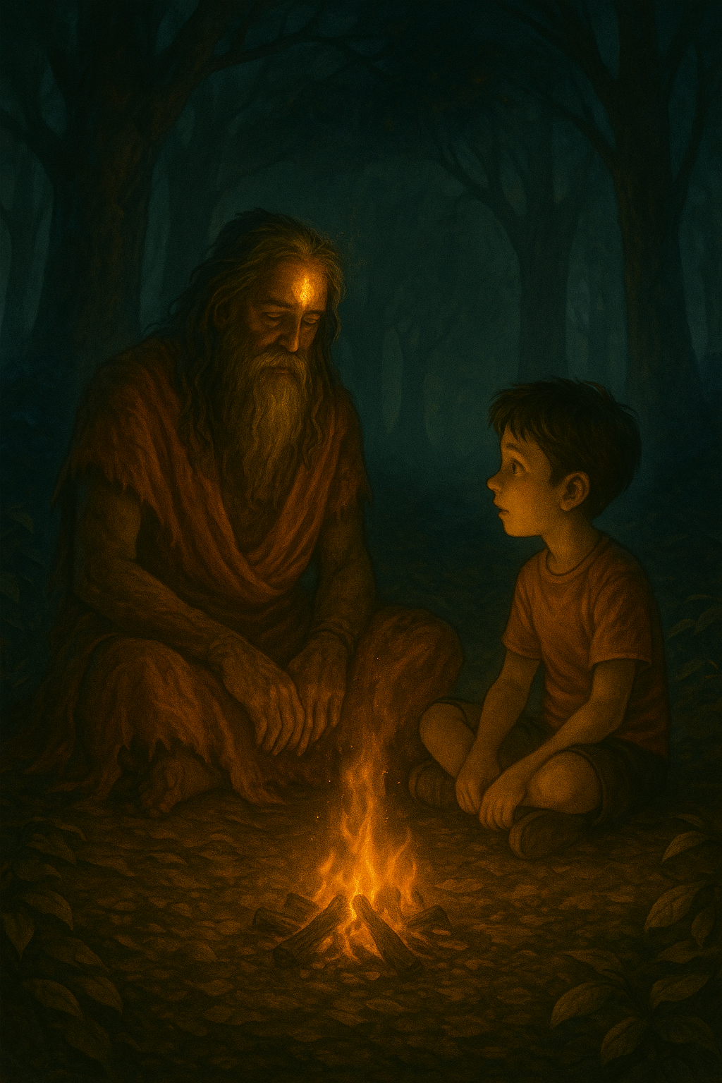 Ashwatthama story for kids part 4 – Ashwatthama shares a secret about the dark lake with Rohan