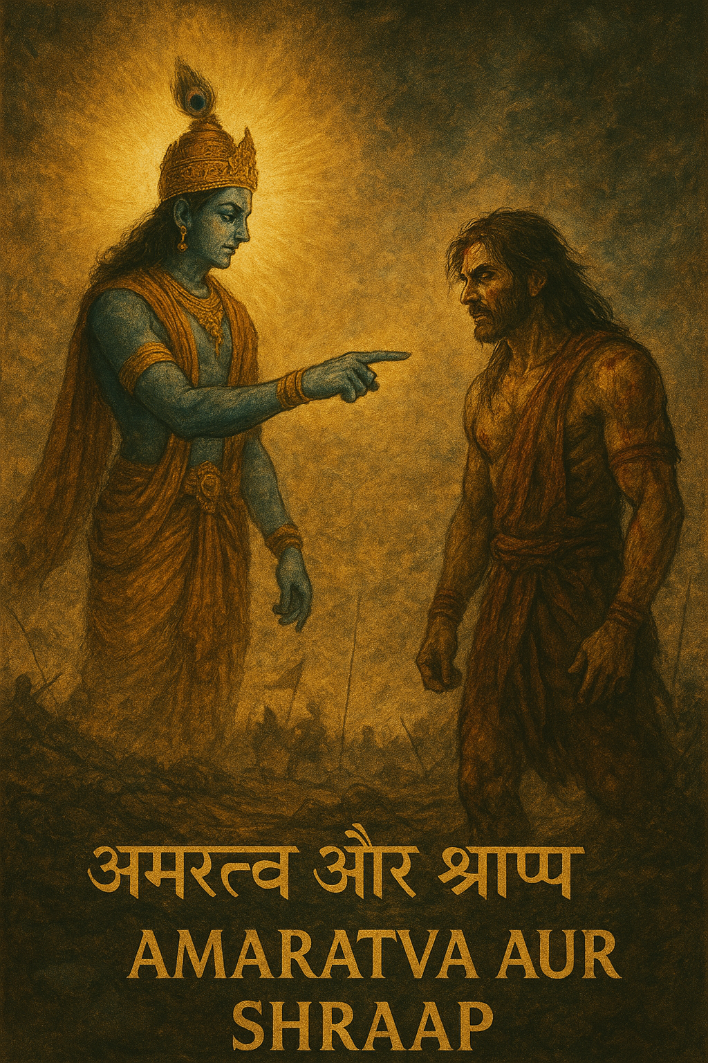 Ashwatthama receiving Krishna curse