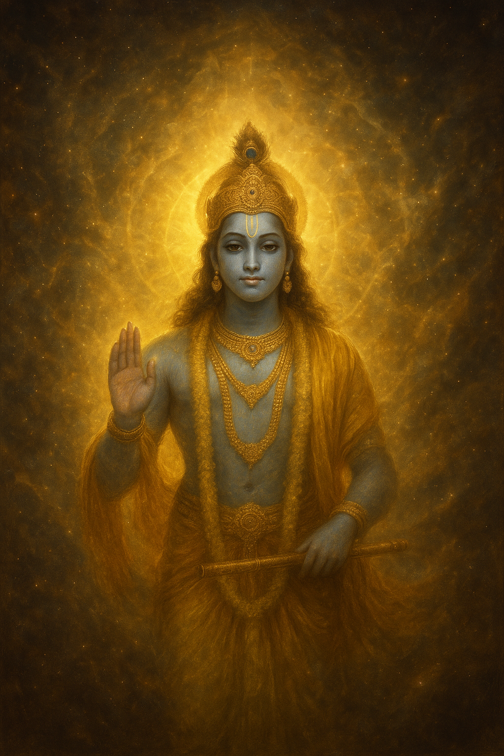 Krishna revealing secret royal knowledge