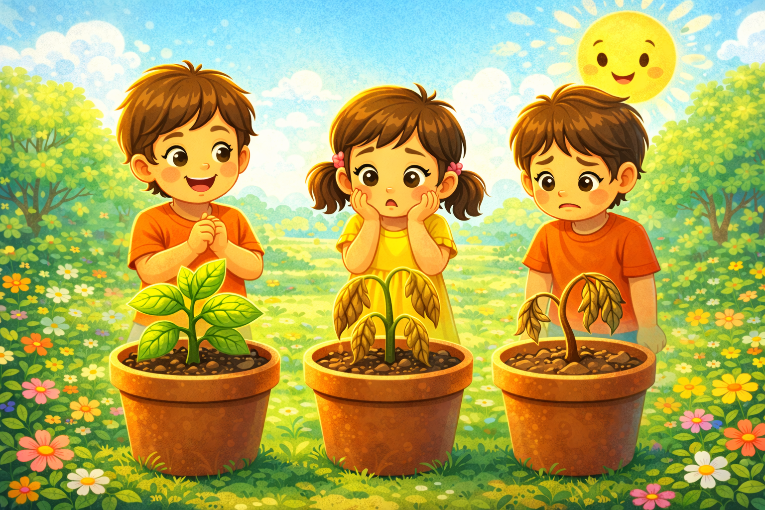 Comparison of three plants Parth Riya Kabir