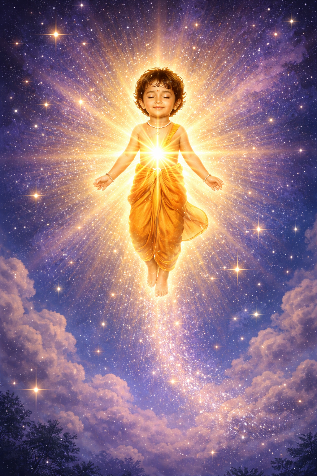 Dhruv story for kids becoming bright pole star in sky with divine glow