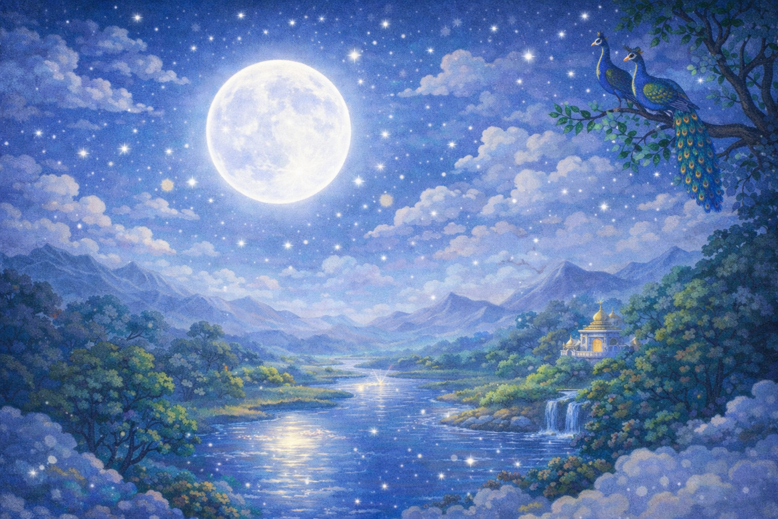 Krishna Divine Glory as the Moon – Bhagavad Gita for Kids Chapter 10