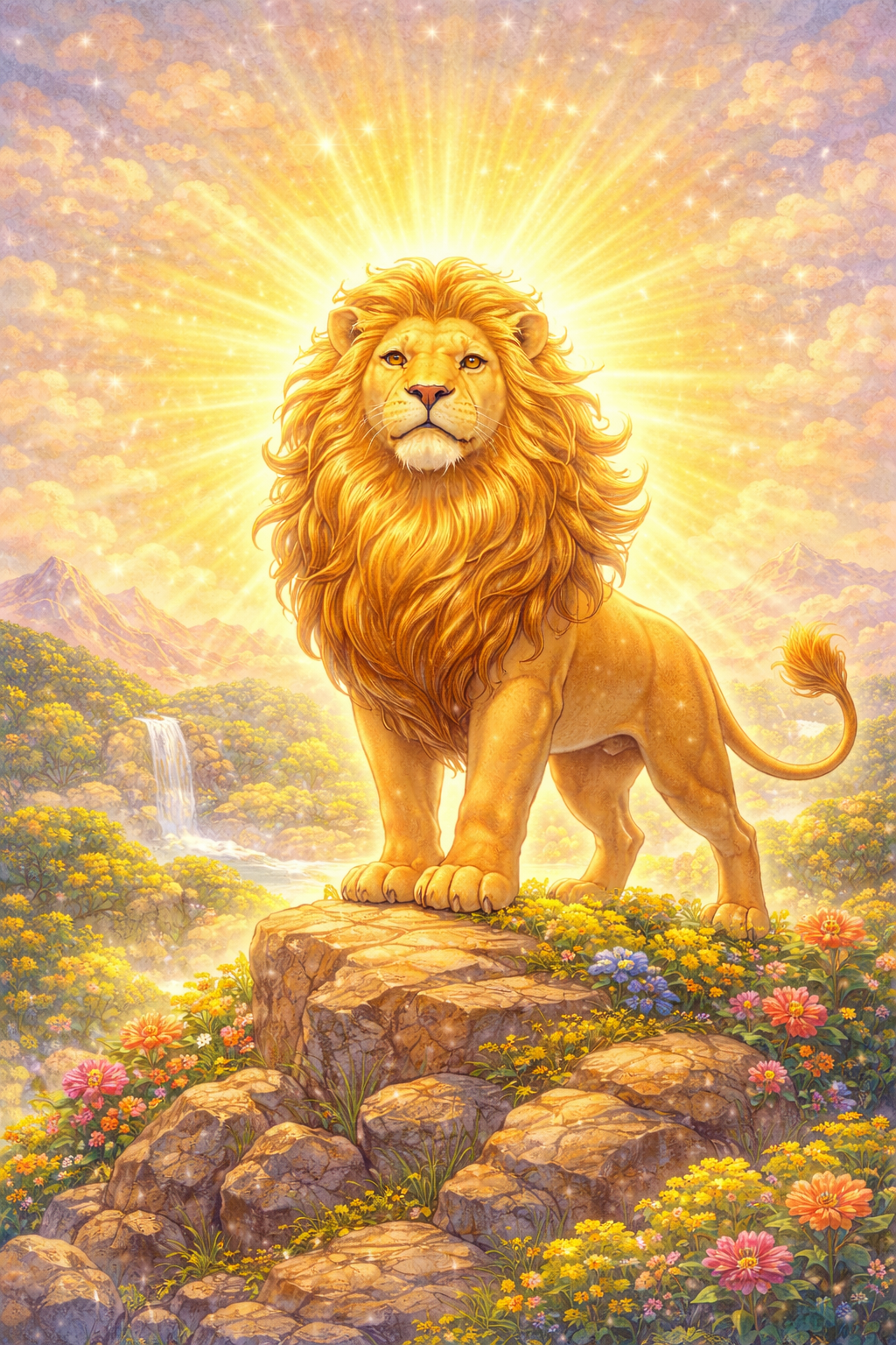 Lion – King of animals representing Krishna's divine power
