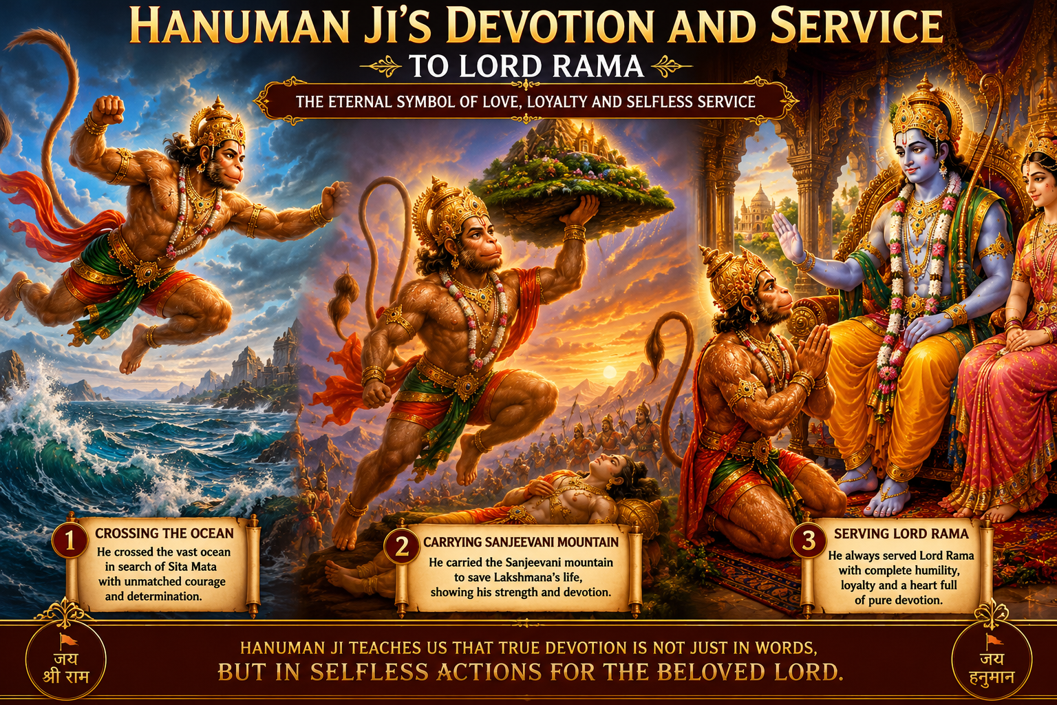 Hanuman Ji's devotion and service to Lord Rama