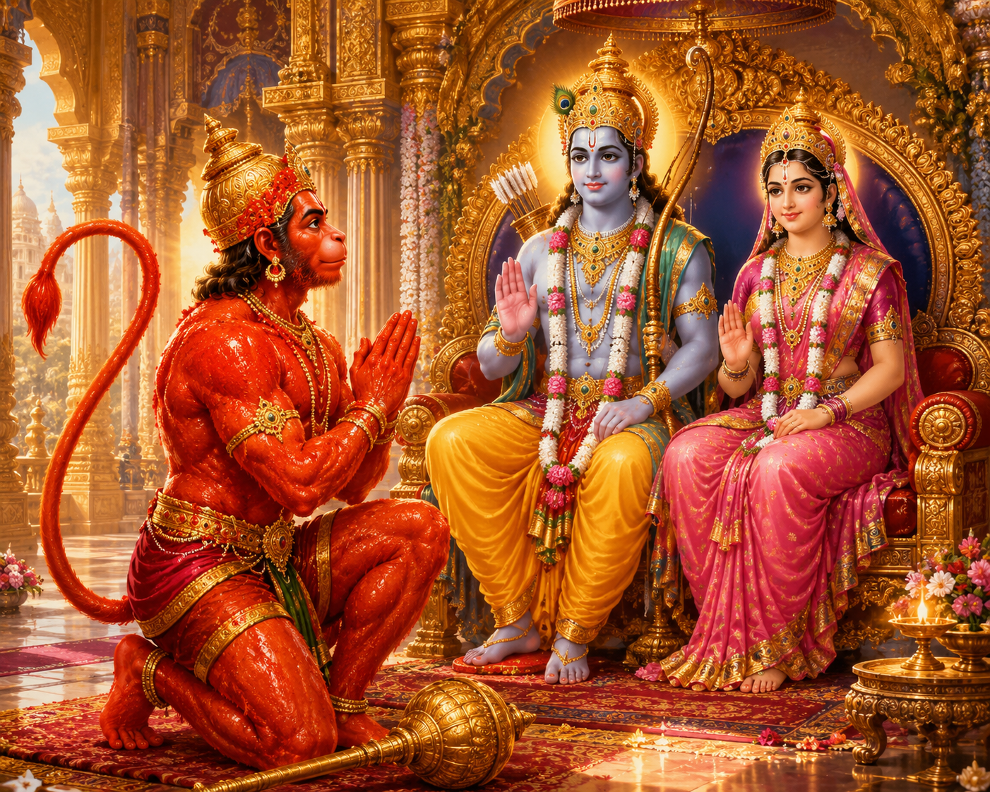 Hanuman Ji Sindoor Story – Why Did Hanuman Apply Sindoor All Over His Body