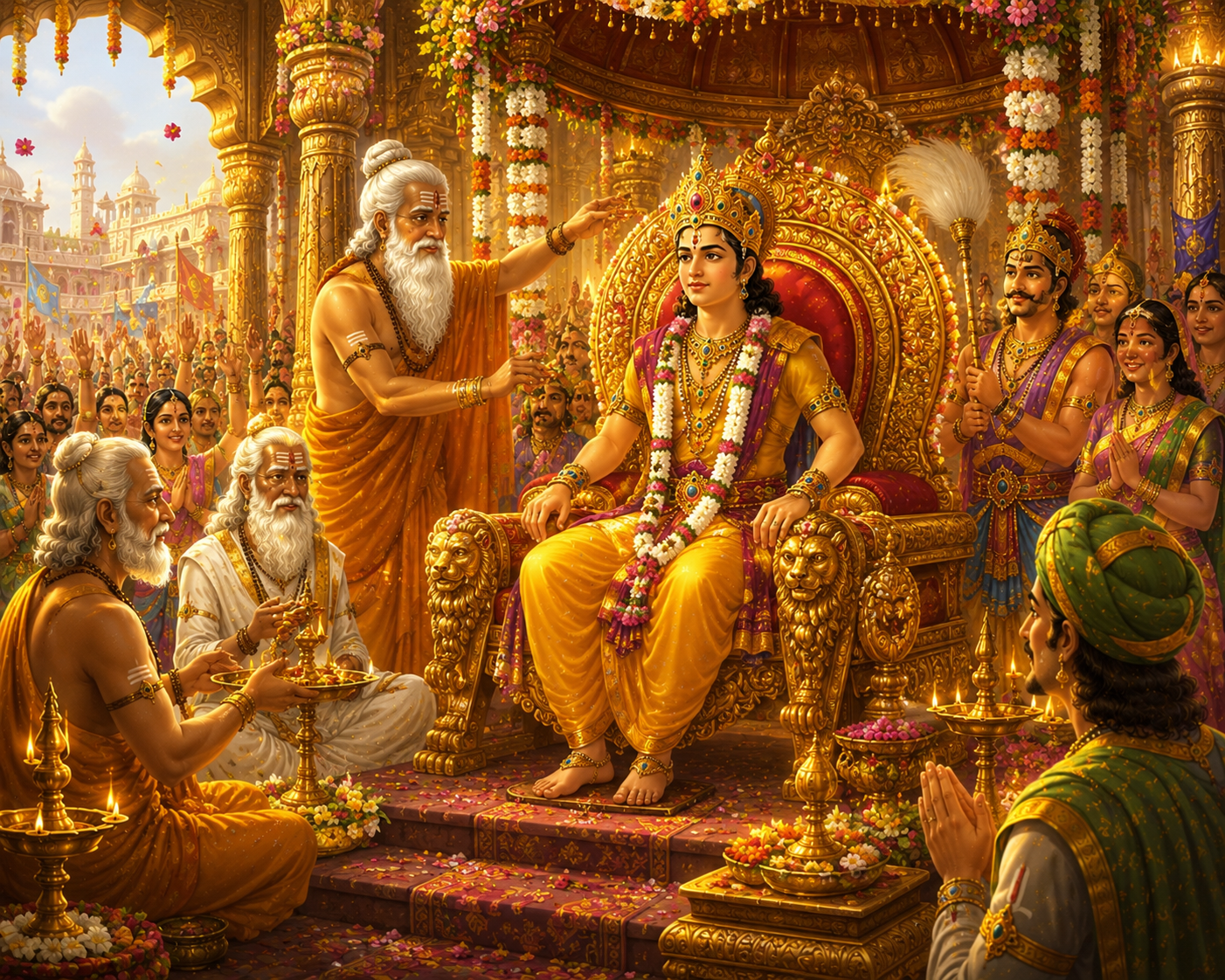 Coronation of Raja Parikshit in Hastinapur