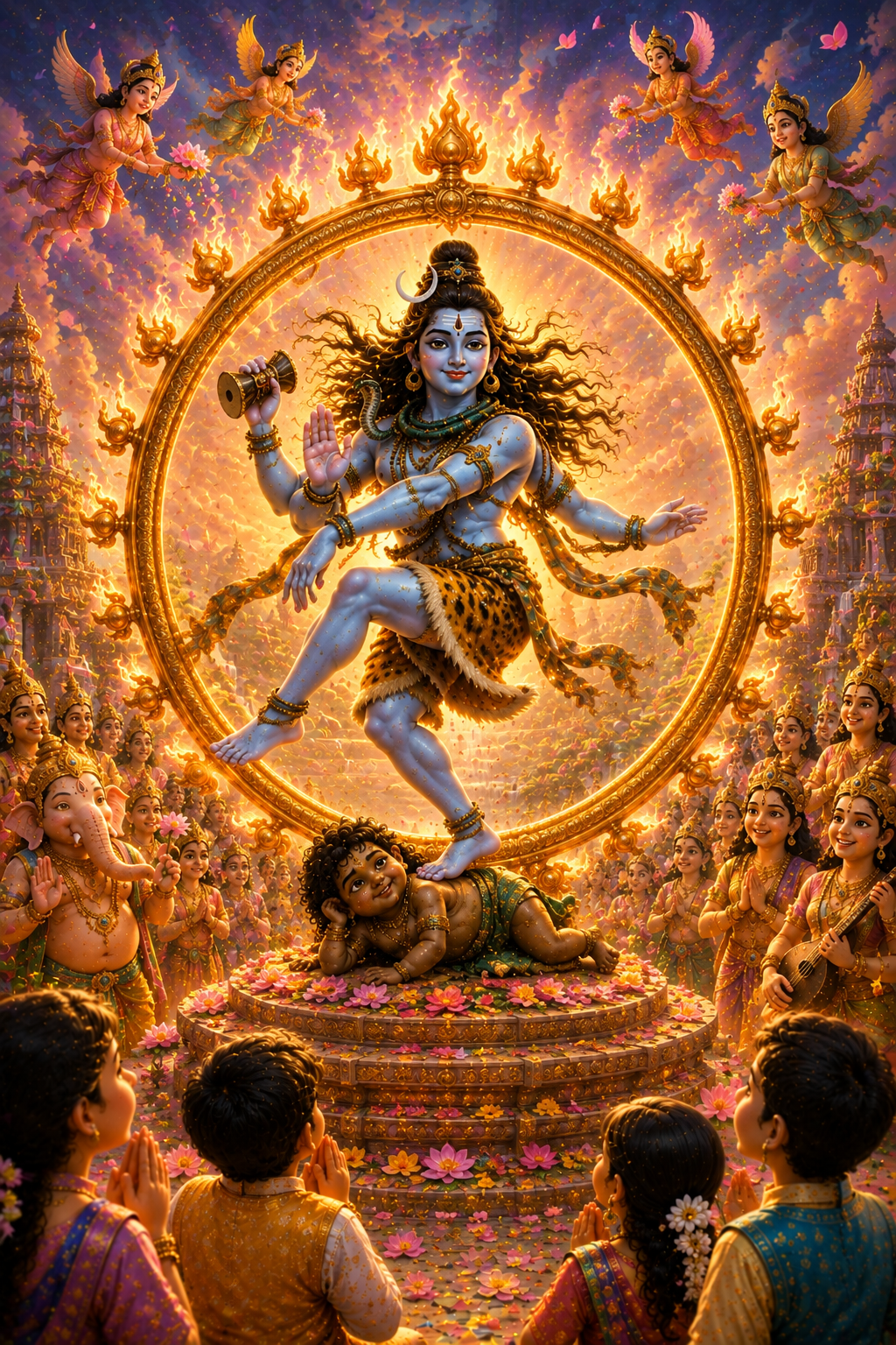 Lord Shiva appearing in His divine Nataraja form