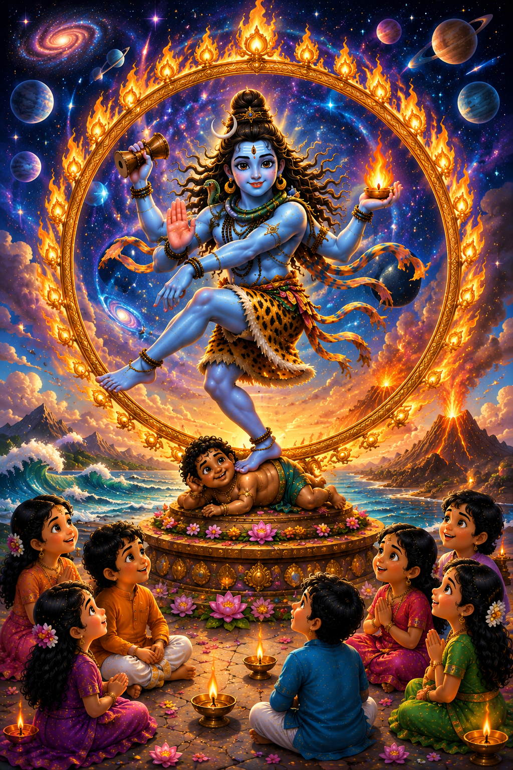 Lord Shiva performing the Cosmic Tandava