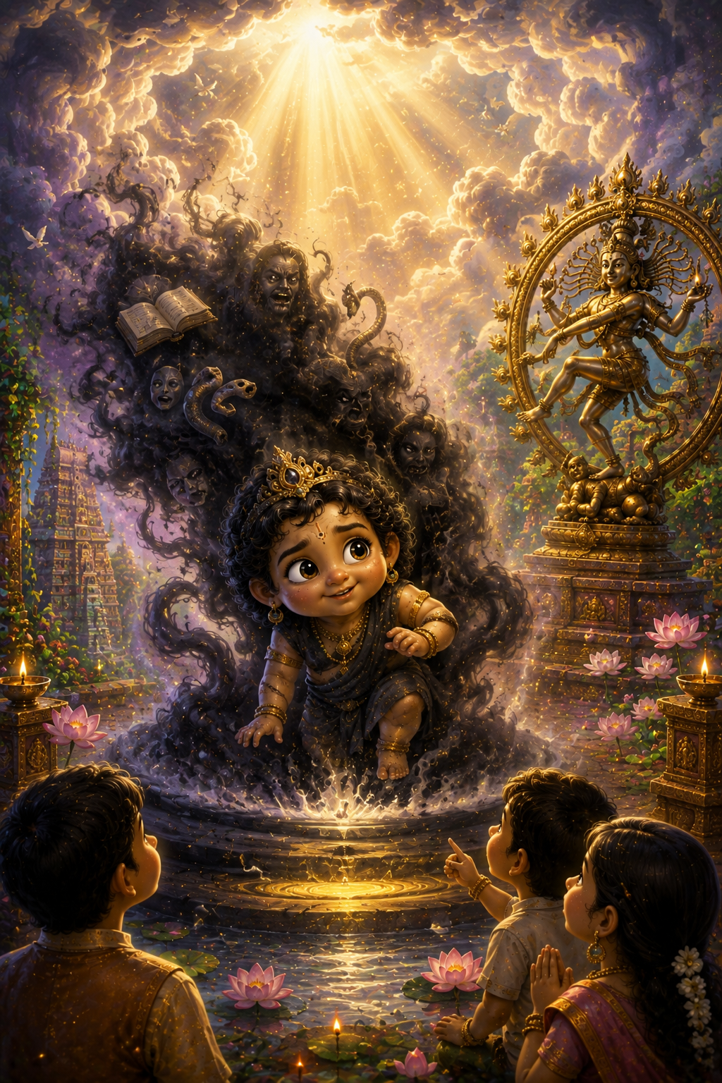 Symbolic origin of Apasmara representing ignorance and illusion